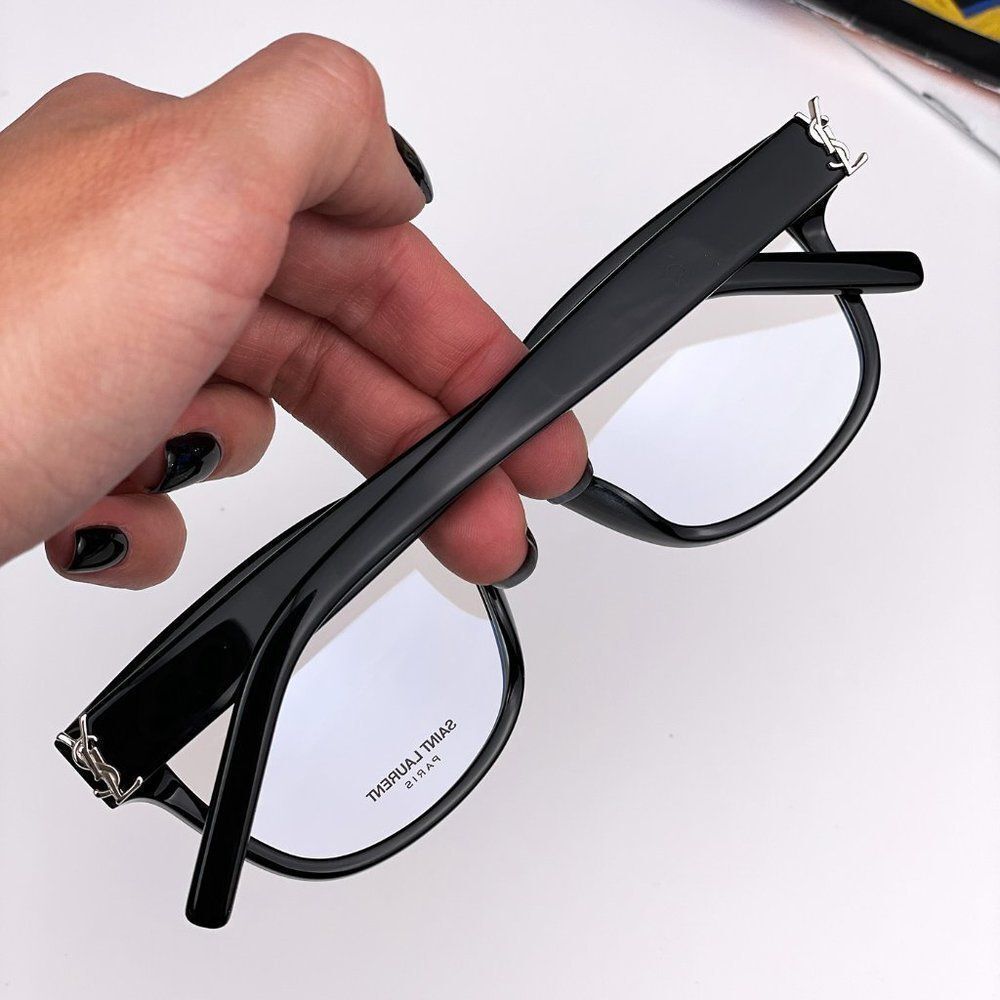 Saint Laurent SLM33/F 001 BRAND NEW Eyeglasses Cat Eye Black Women - Picture 2 of 9